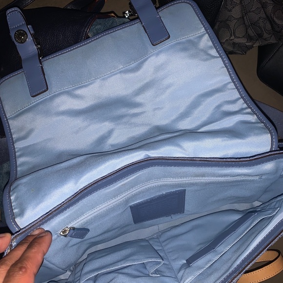 Coach Bags Coach Blue Laptop Bag Poshmark
